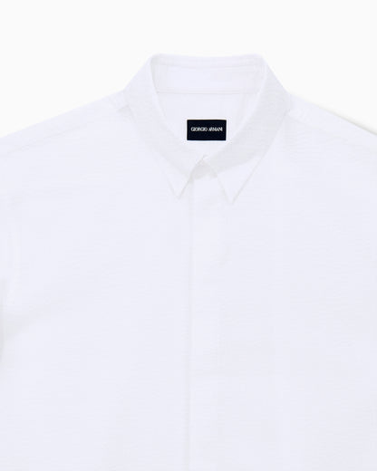 Shirt regular fit in cotton seersucker