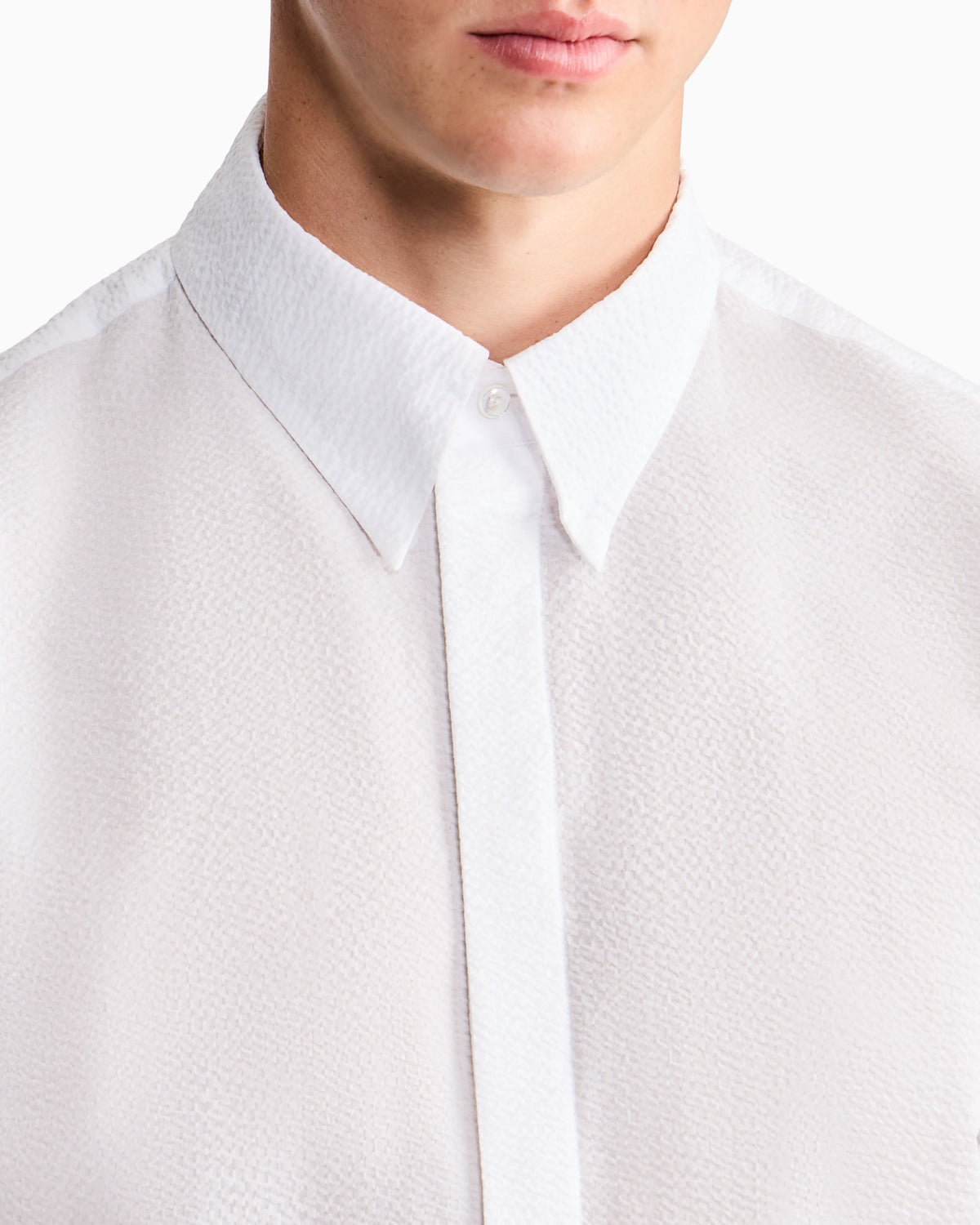 Shirt regular fit in cotton seersucker