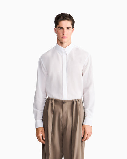 Shirt regular fit in cotton seersucker