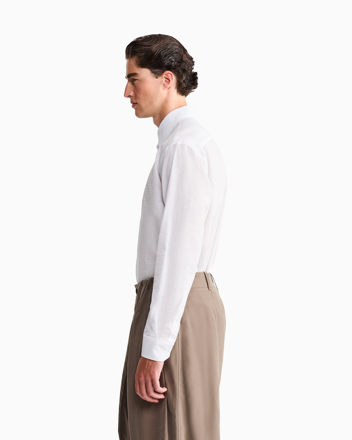 Shirt regular fit in cotton seersucker