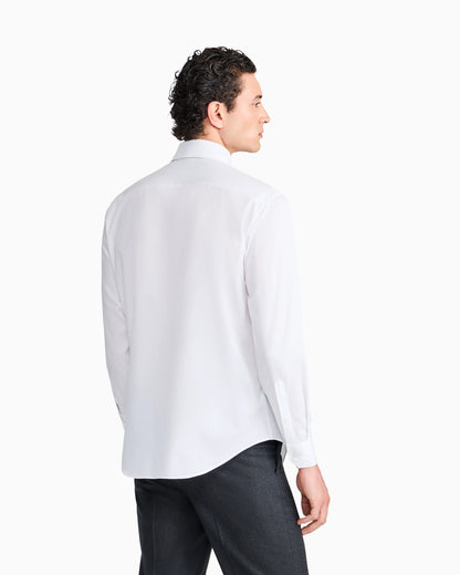 Shirt regular fit solid cotton twill