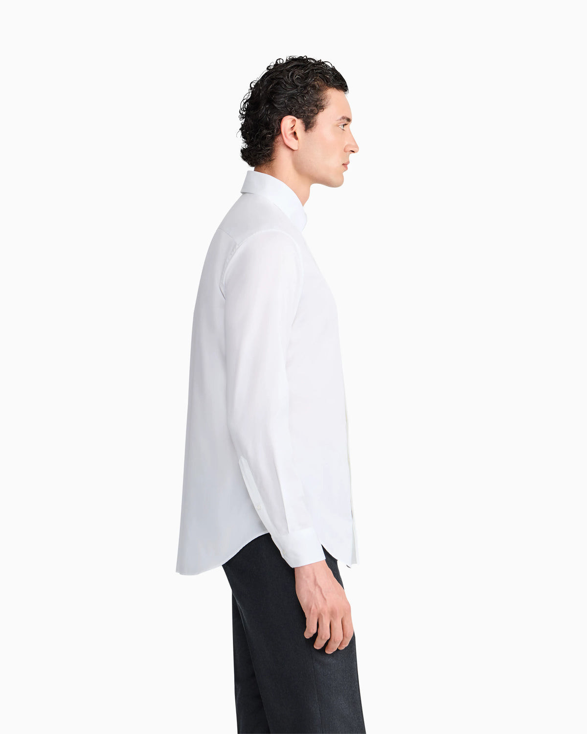 Shirt regular fit solid cotton twill