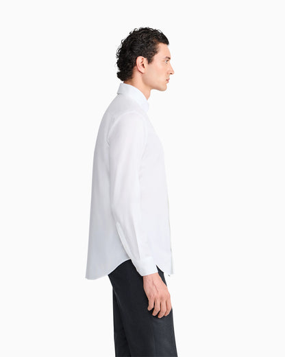 Shirt regular fit solid cotton twill