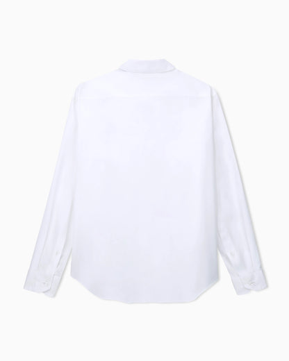 Shirt regular fit solid cotton twill