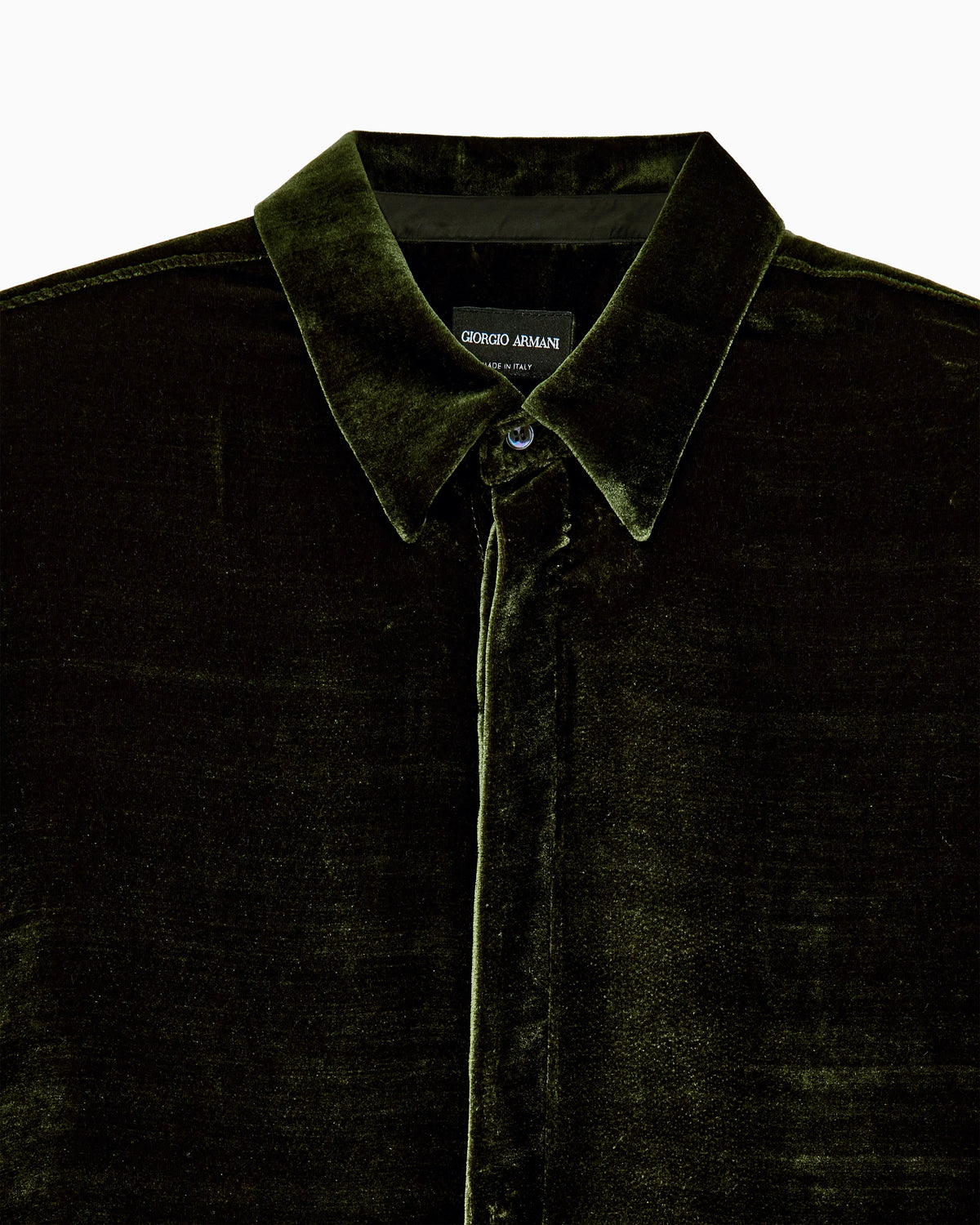 Shirt regular fit in lightweight viscose and silk velvet