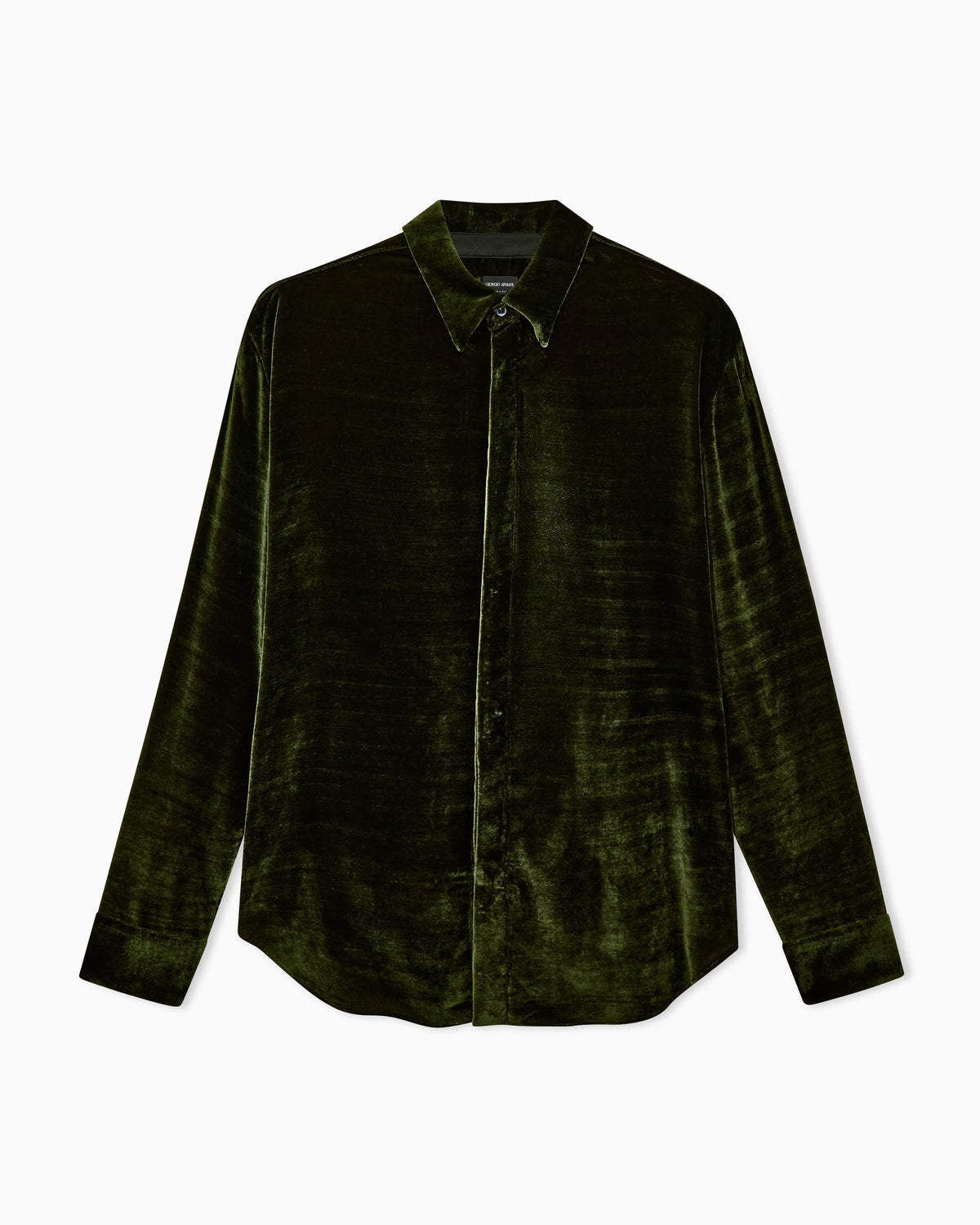 Shirt regular fit in lightweight viscose and silk velvet