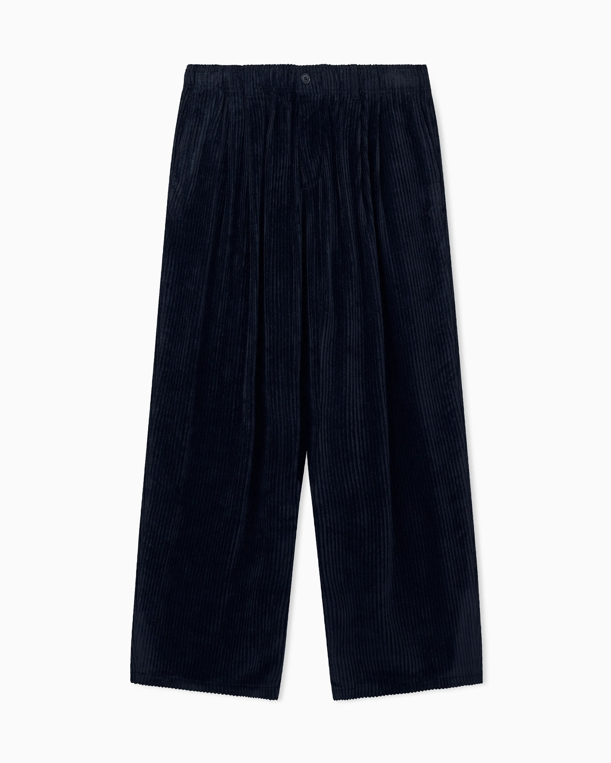 Trouser oversized fit ribbed viscose velvet