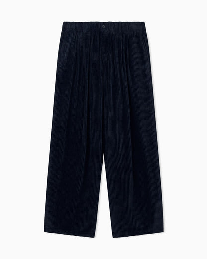 Trouser oversized fit ribbed viscose velvet