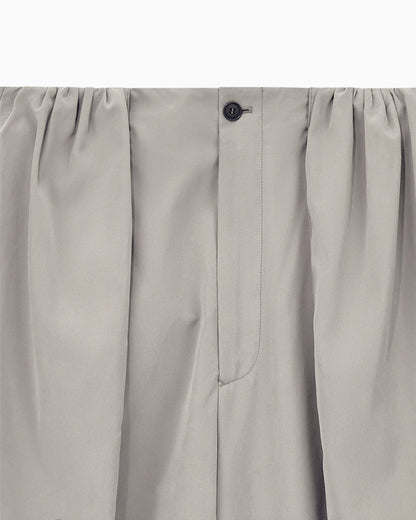 Trousers oversized in solid suede-effect sateen
