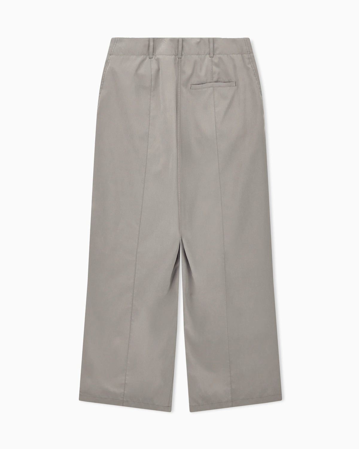 Trousers oversized in solid suede-effect sateen