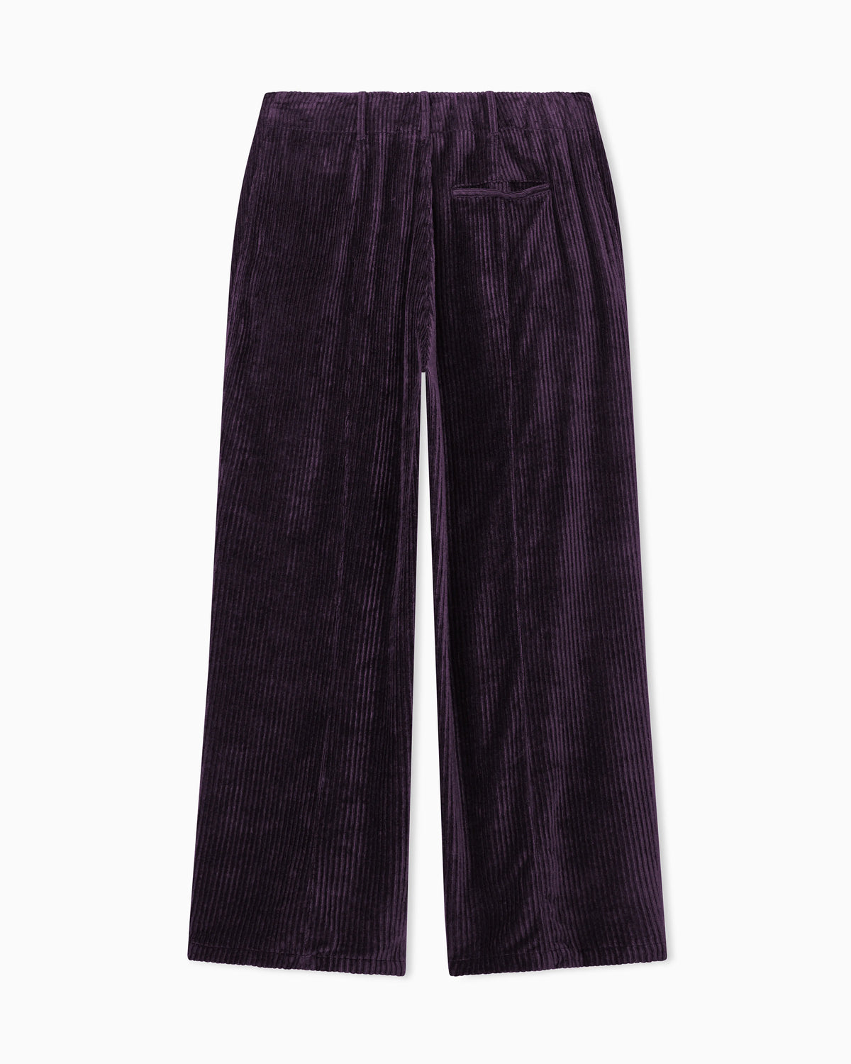 Trousers oversized in ribbed viscose velvet