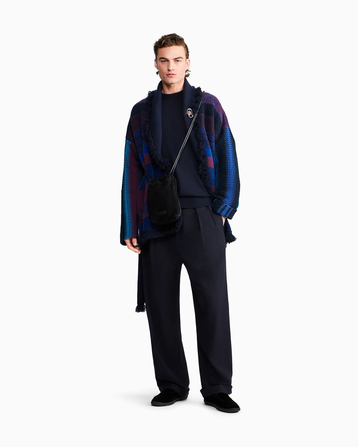 Giorgio Armani for Alanui cashmere and silk crew-neck jumper