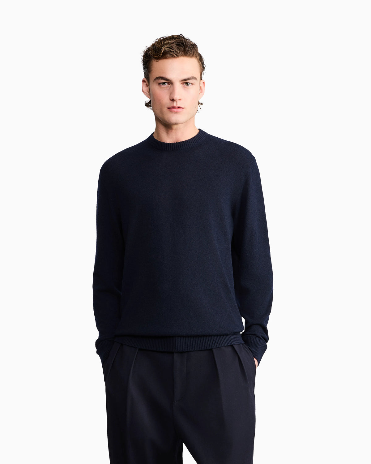 Giorgio Armani for Alanui cashmere and silk crew-neck jumper