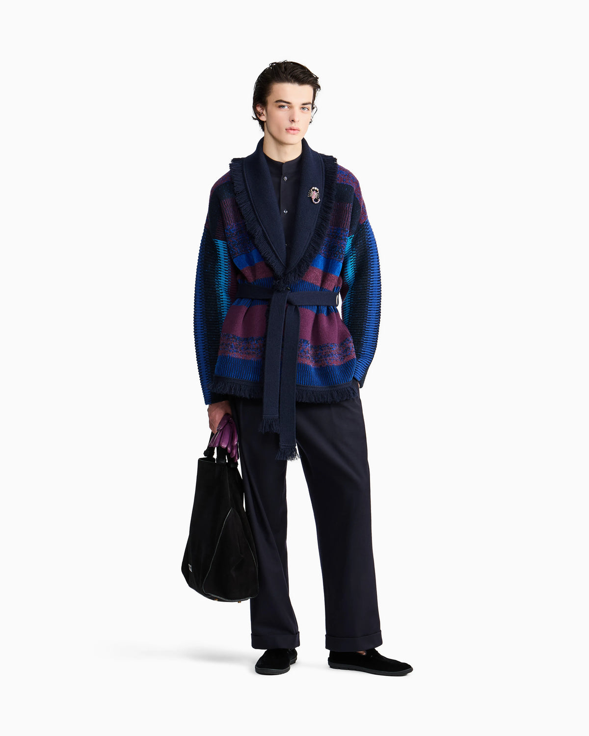 Giorgio Armani for Alanui pure virgin wool double-pleat trousers