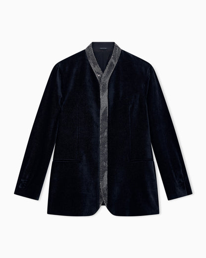 Blazer Giorgio's regular fit dotted silk blend velvet