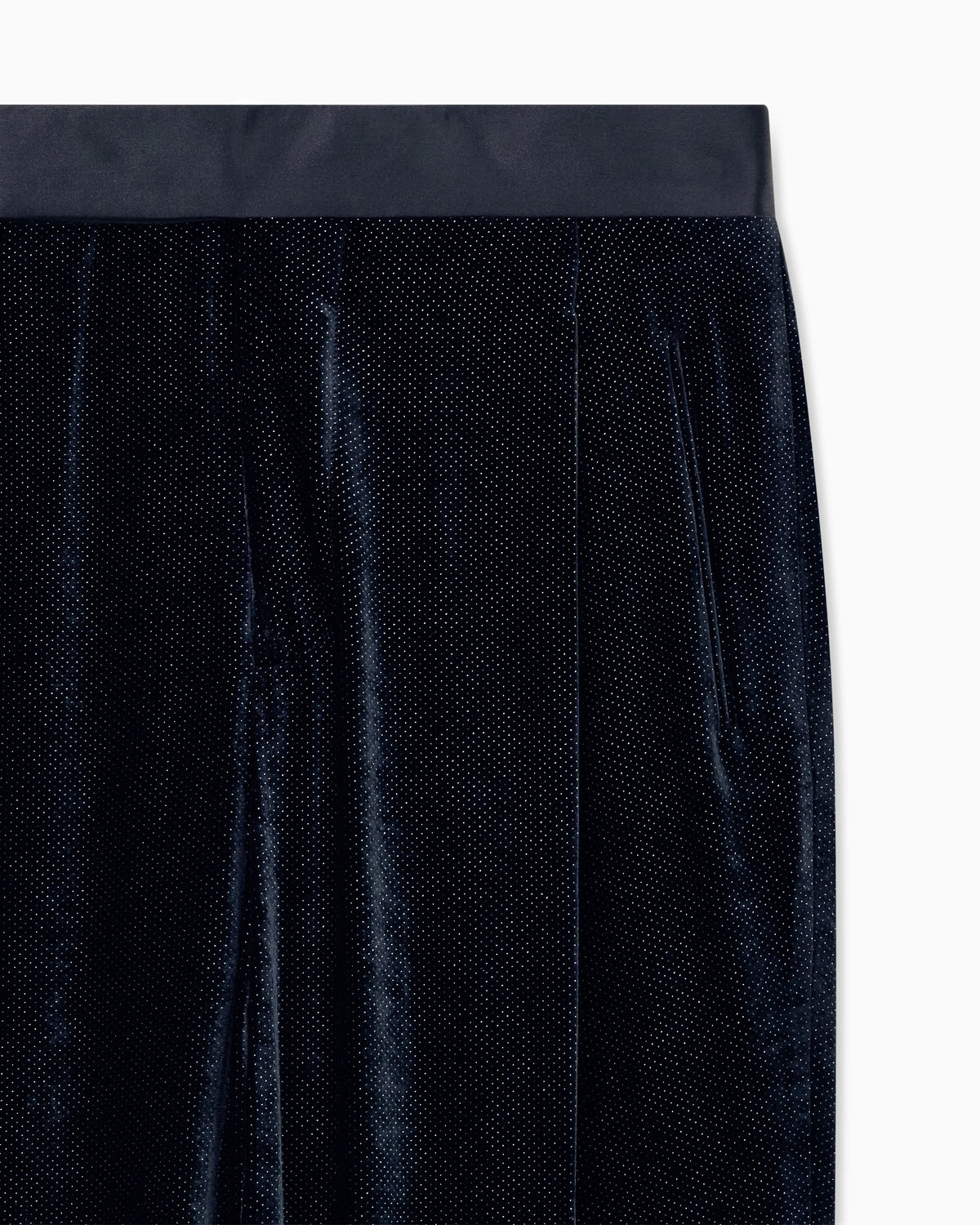 Oversized trousers Giorgio's in dotted smooth velvet