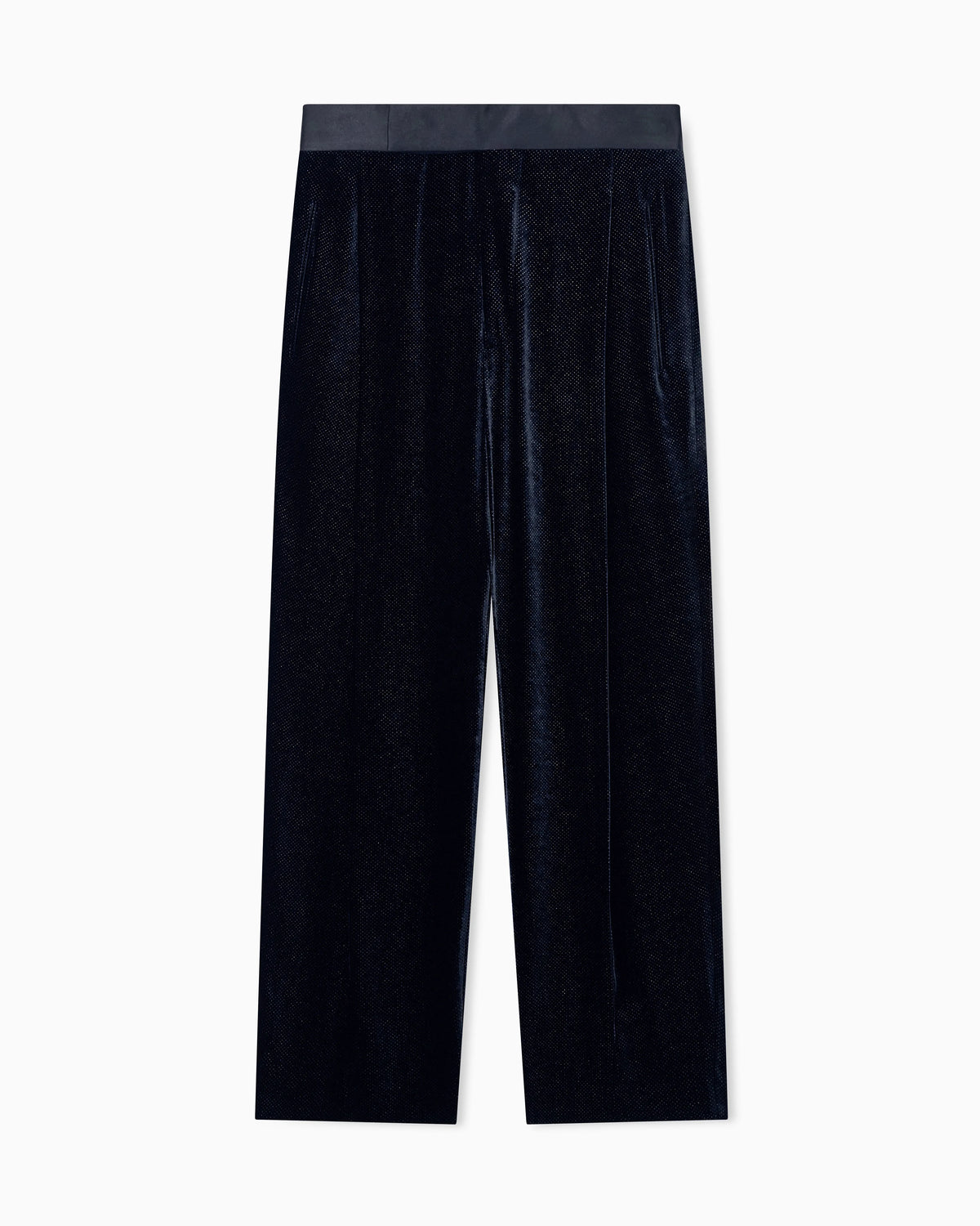 Oversized trousers Giorgio's in dotted smooth velvet