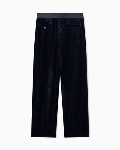 Oversized trousers Giorgio's in dotted smooth velvet