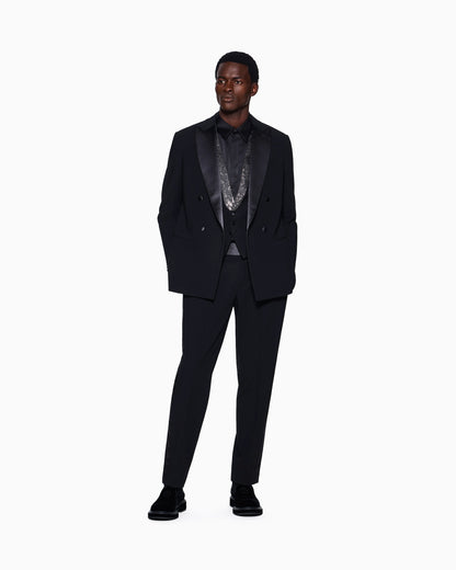 Blazer Giorgio's regular fit in pure virgin wool crepe