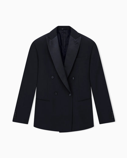 Blazer Giorgio's regular fit in pure virgin wool crepe