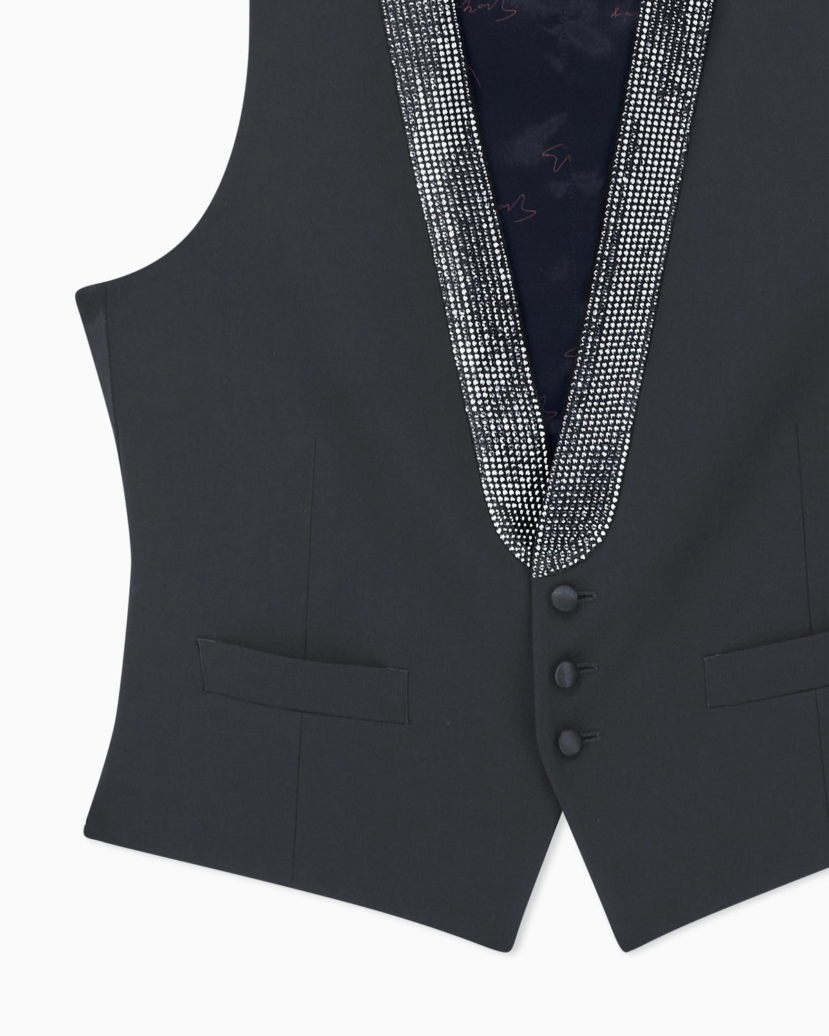 Waistcoat Giorgio's regular fit in pure virgin wool crepe