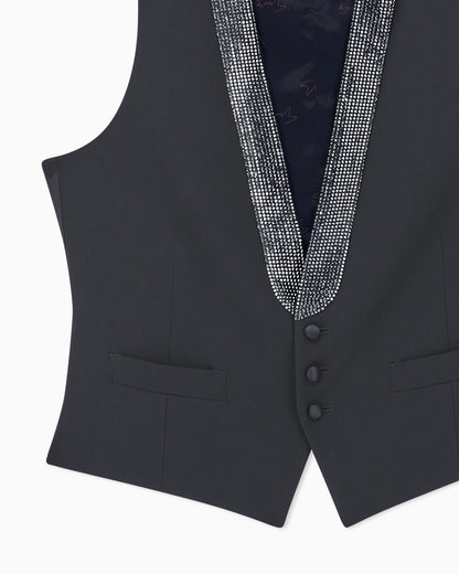 Waistcoat Giorgio's regular fit in pure virgin wool crepe