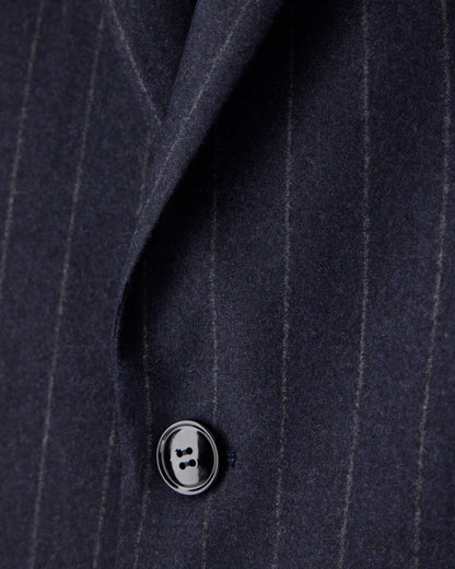 Slim-fit single-breasted suit in pinstripe flannel Soho