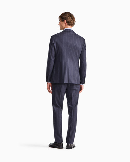Slim-fit single-breasted suit in pinstripe flannel Soho