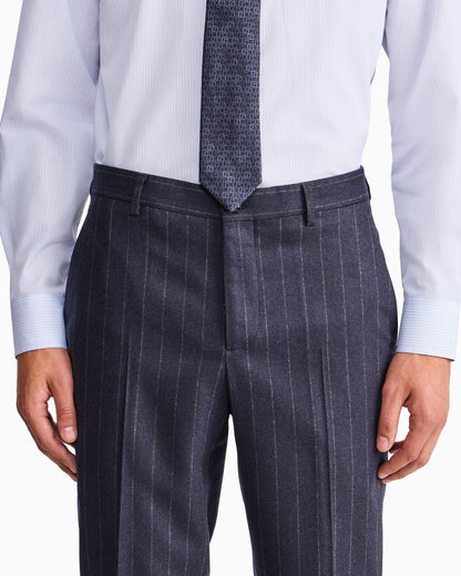 Slim-fit single-breasted suit in pinstripe flannel Soho