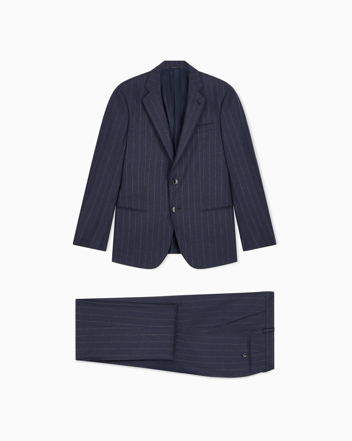 Slim-fit single-breasted suit in pinstripe flannel Soho