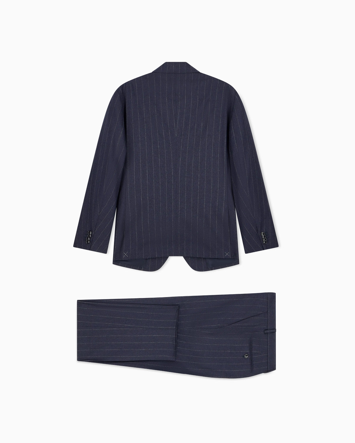 Slim-fit single-breasted suit in pinstripe flannel Soho