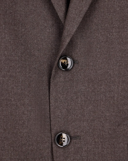 Slim-fit suit Soho in virgin wool flannel with peak lapels