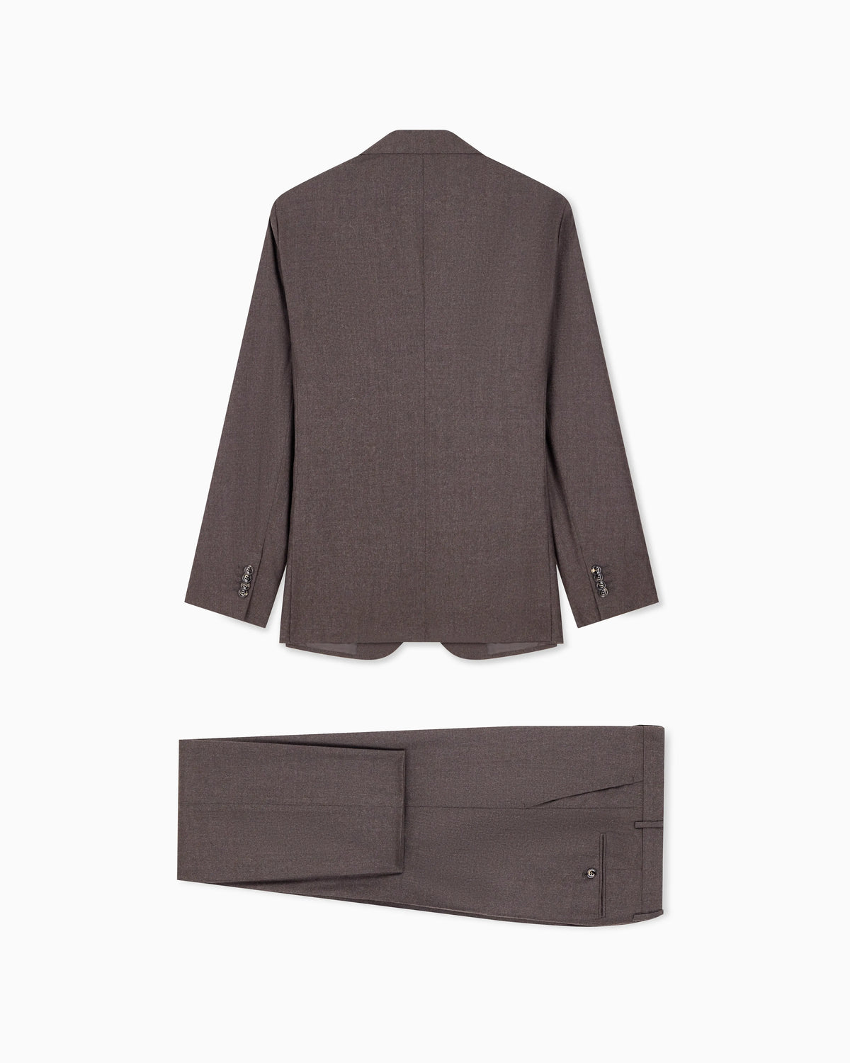 Slim-fit suit Soho in virgin wool flannel with peak lapels
