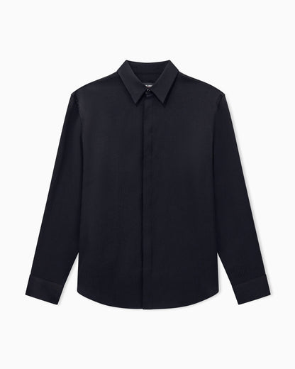 Regular fit shirt Giorgio's in hammered silk satin