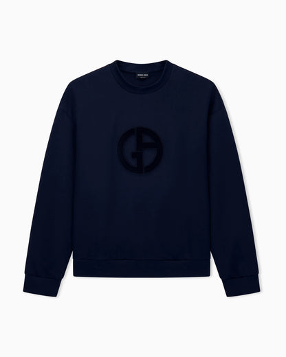 Sweatshirt with regular fit in micromodal double jersey