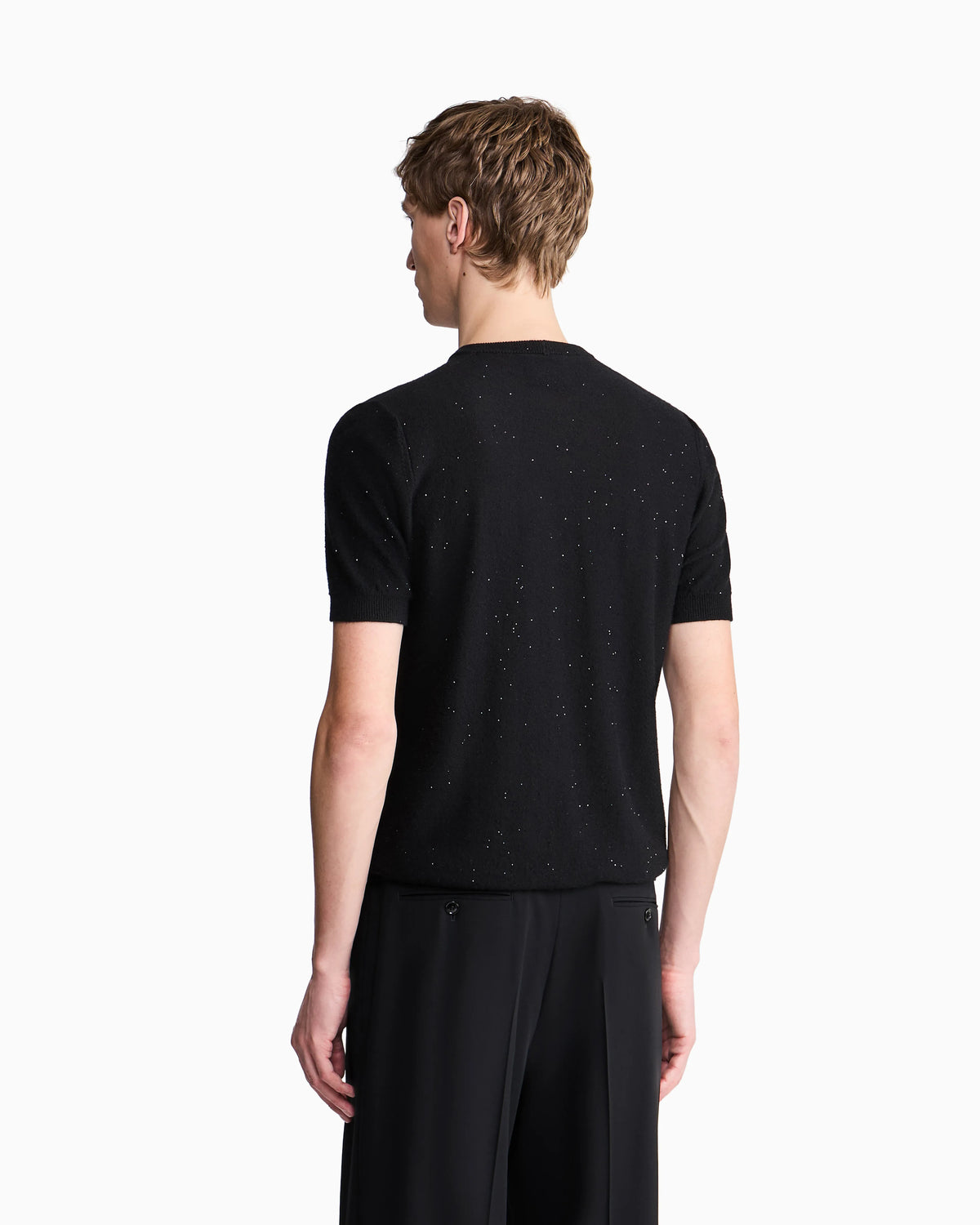 Oversized sweater Giorgio's cashmere and silk reverse stitch