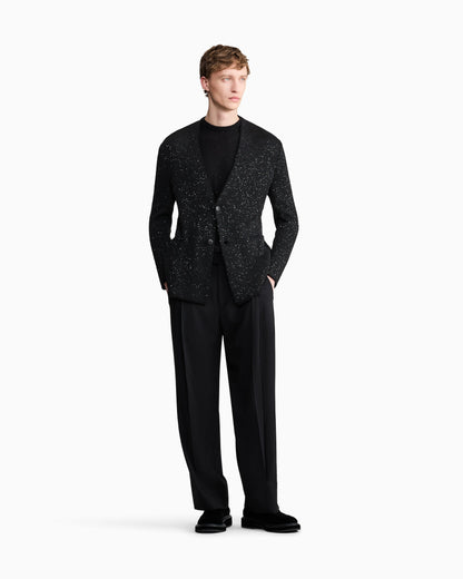 Oversized sweater Giorgio's cashmere and silk reverse stitch
