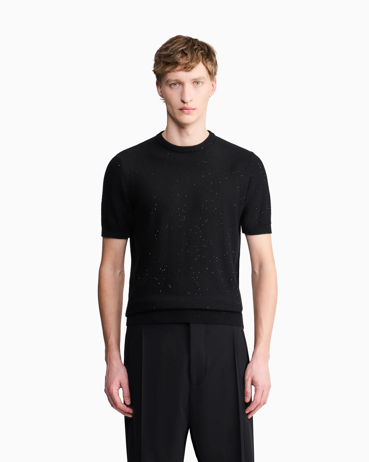 Oversized sweater Giorgio's cashmere and silk reverse stitch