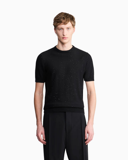 Oversized sweater Giorgio's cashmere and silk reverse stitch