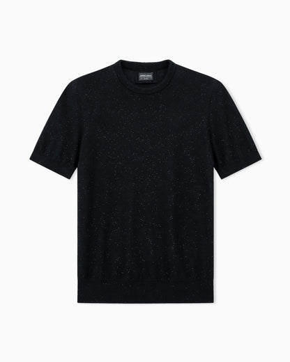 Oversized sweater Giorgio's cashmere and silk reverse stitch
