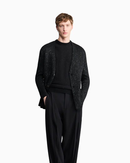 Oversized sweater Giorgio's cashmere and silk reverse stitch