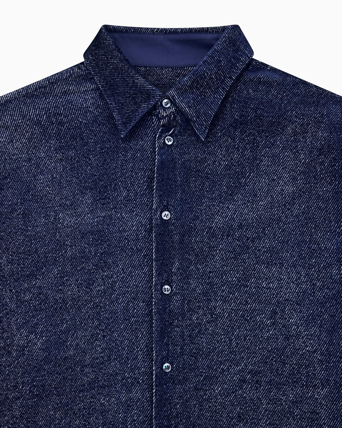 Shirt silk-blend devoré velvet twill design