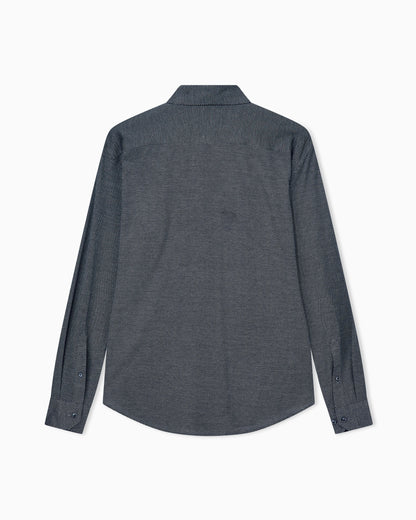 Shirt regular fit in micro jacquard cotton jersey
