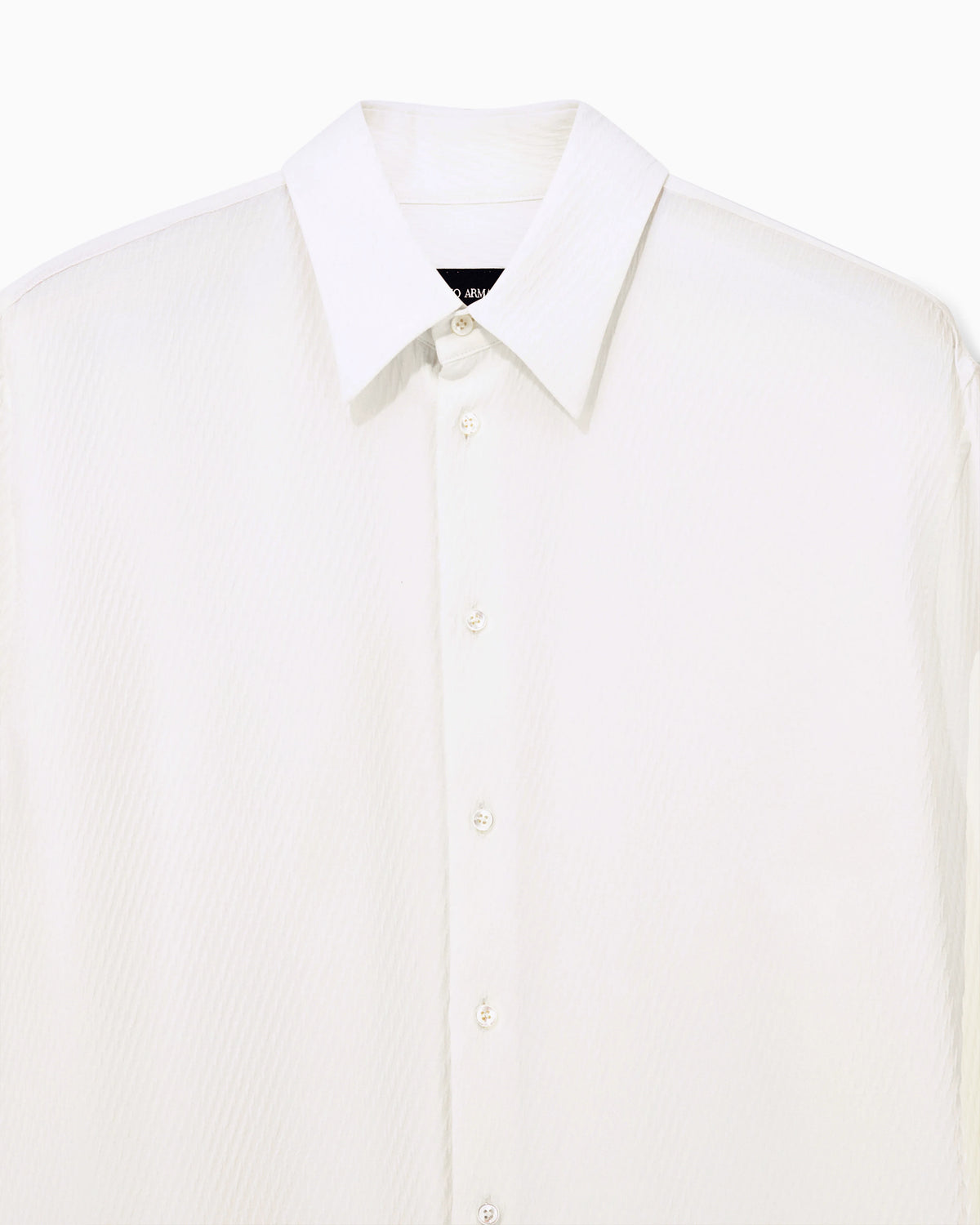 Shirt regular fit in viscose and silk diagonal cloque weave
