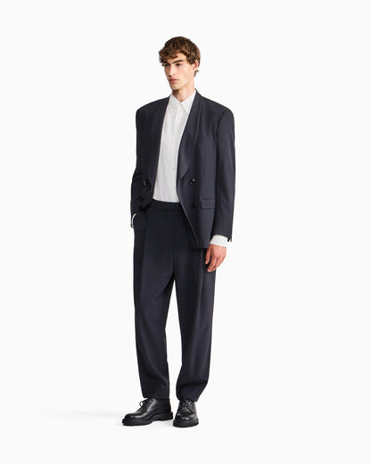 Shirt regular fit in viscose and silk diagonal cloque weave