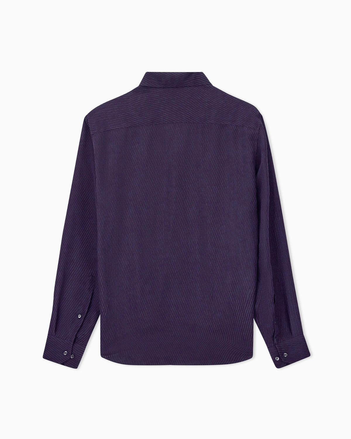 Shirt regular fit in viscose and silk diagonal cloque weave