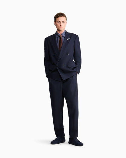 Shirt regular fit in yarn-dyed viscose and silk poplin