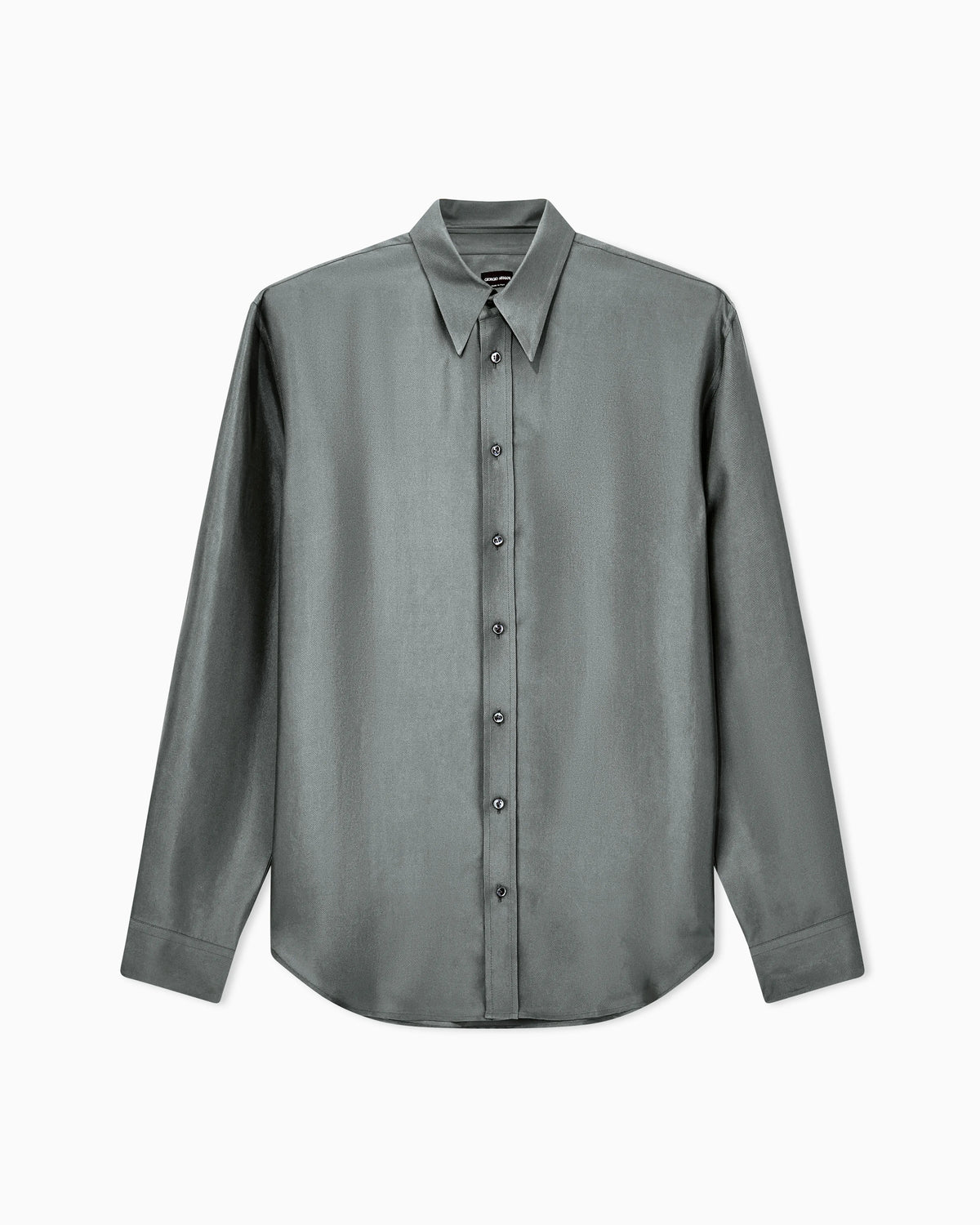 Shirt regular fit in iridescent yarn-dyed silk twill
