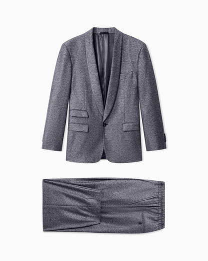 Oversized suit Heritage in cashmere and silk jacquard