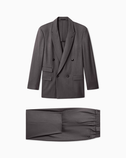 Suit oversized fit in fluid virgin wool